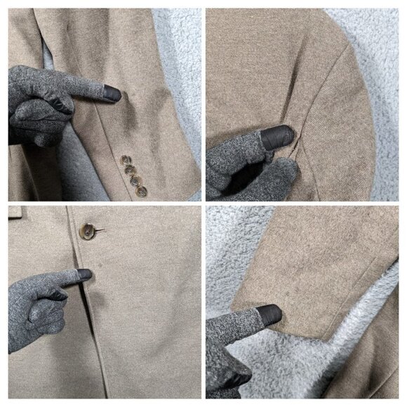 J Crew Ludlow Topcoat Mens 40R Wool & Cashmere Overcoat Long Coat - Picture 9 of 16